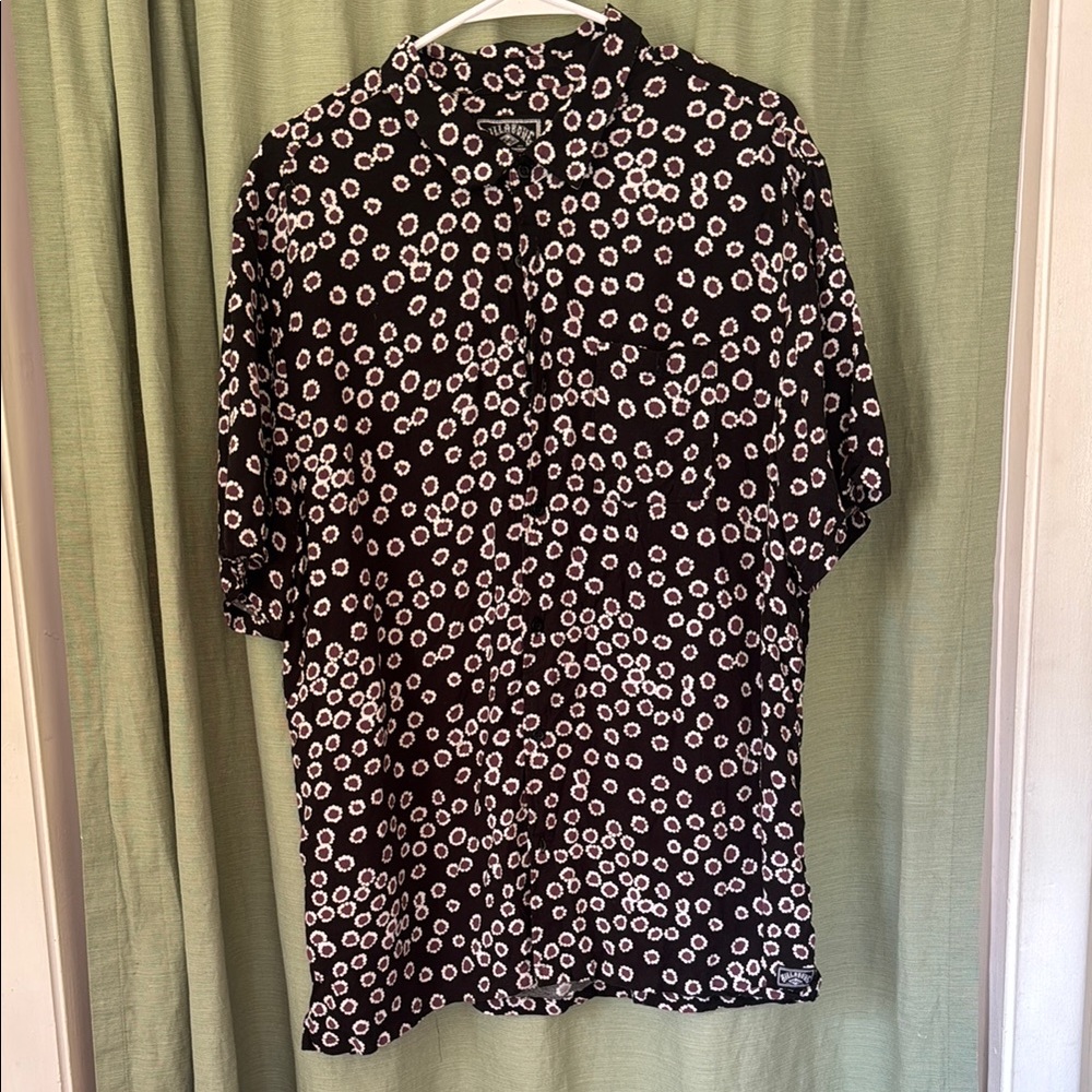 Billabong Black and White Floral Men's Shirt